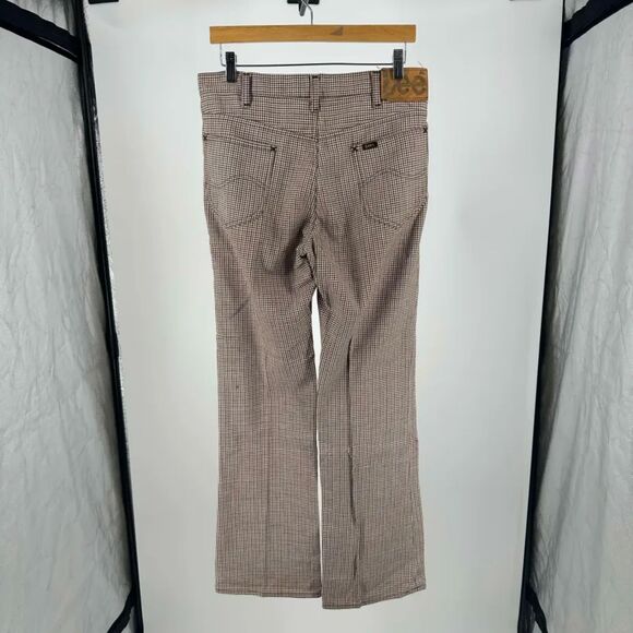 Vintage 70s Lee Riders Houndstooth Bootcut Pants Size 31x31